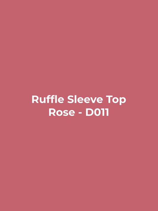 Ruffle Sleeve Top - Rose