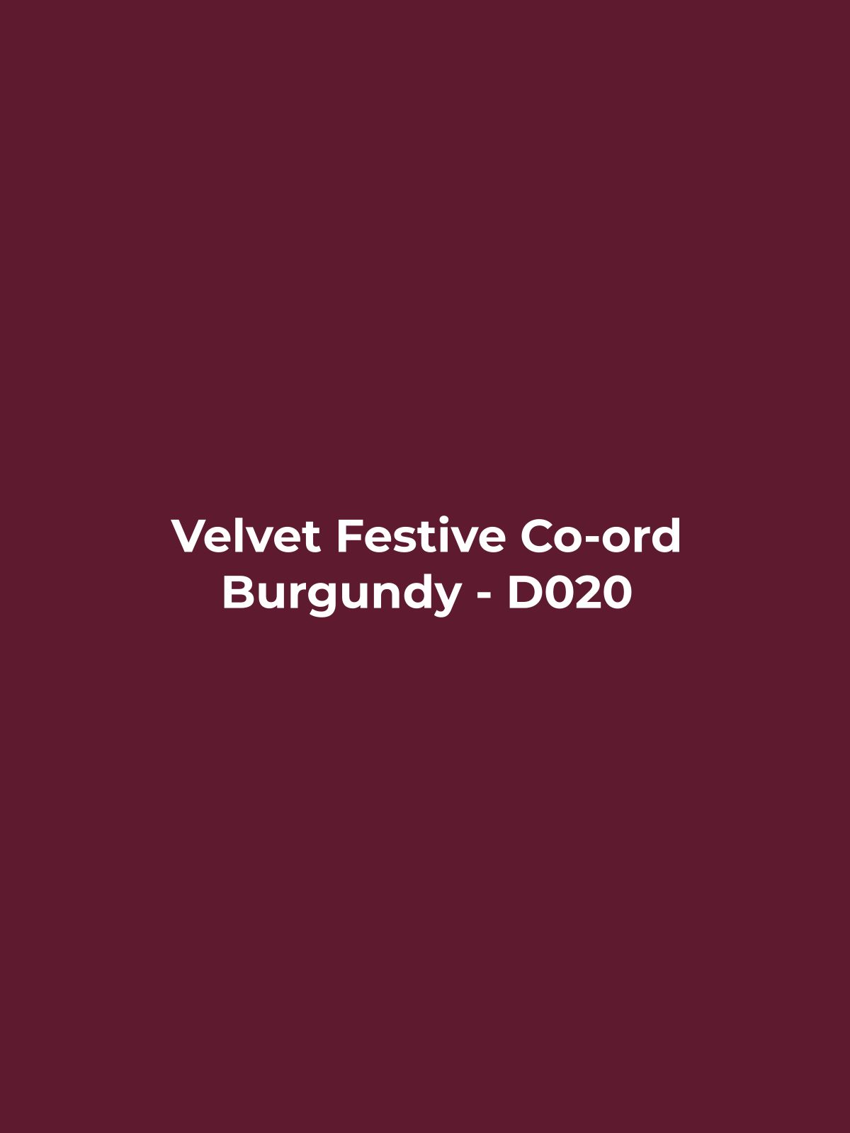 Velvet Festive Co-ord - Burgundy