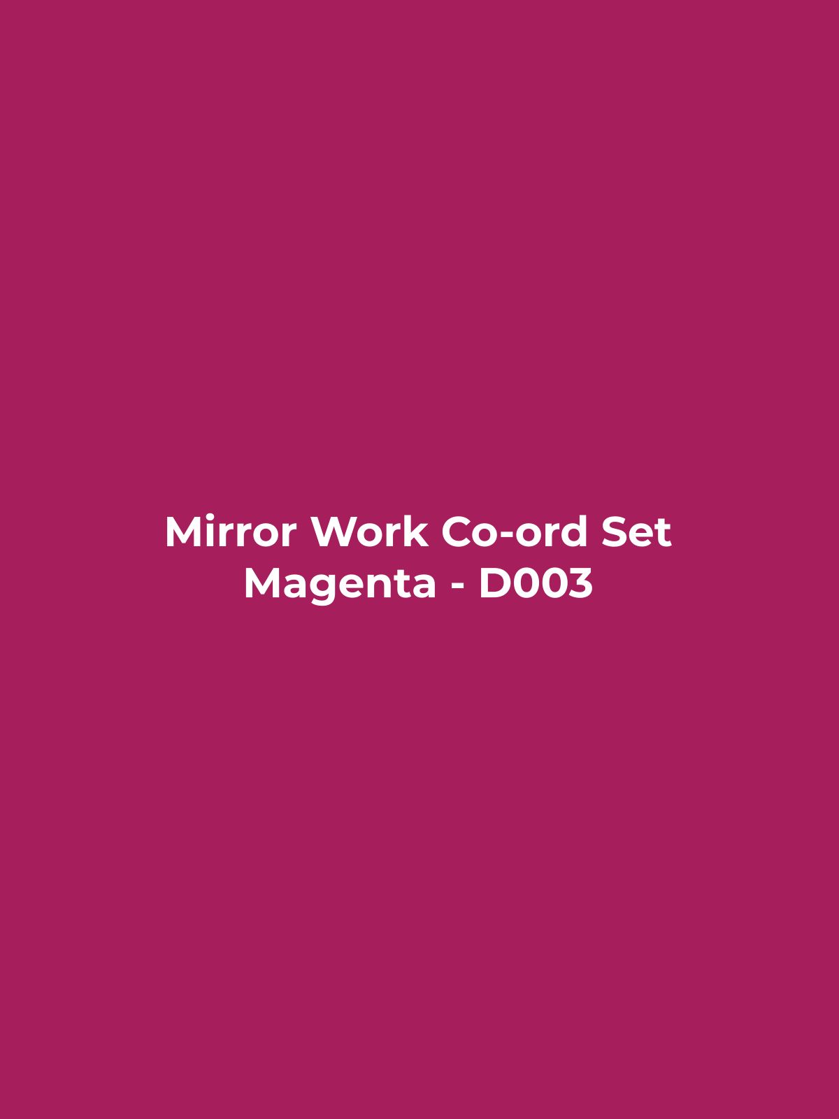 Mirror Work Co-ord Set - Magenta