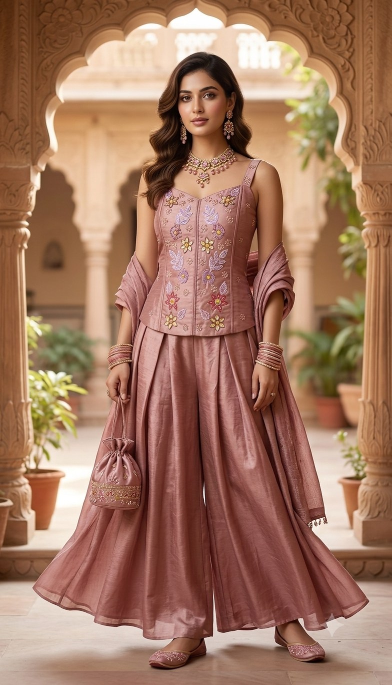 Fendy 3 Piece Suit Set - Onion - House of Patakha