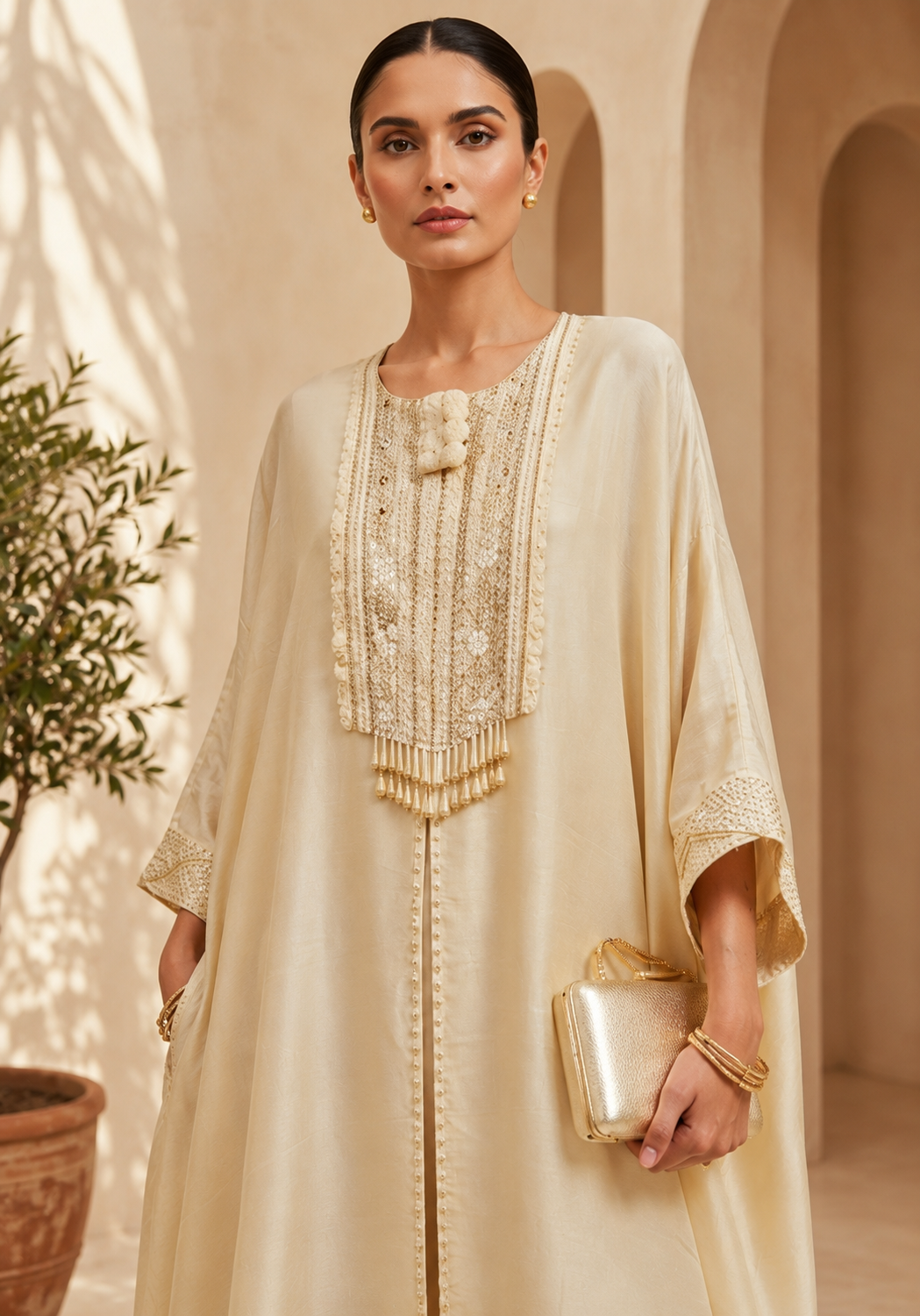 Tissue 2 Piece Suit Set - Golden