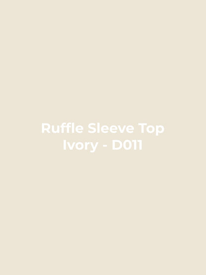 Ruffle Sleeve Top - Ivory