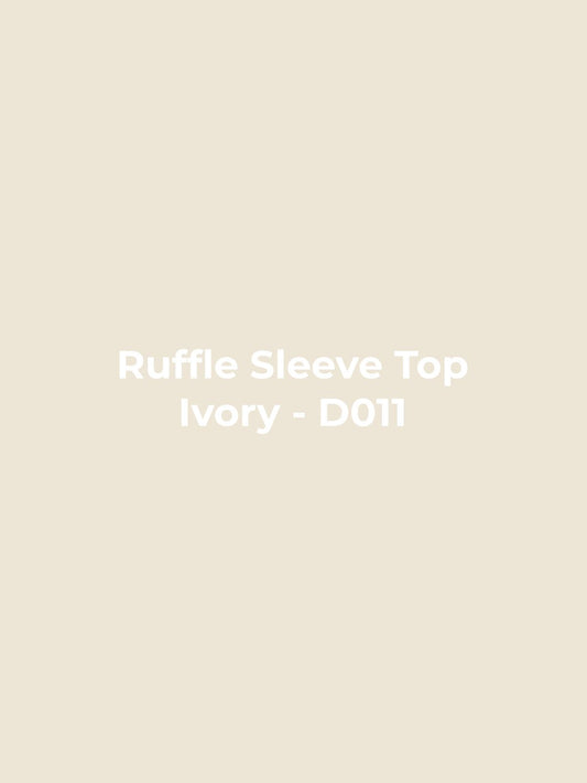 Ruffle Sleeve Top - Ivory