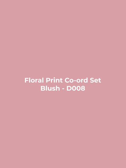 Floral Print Co-ord Set - Blush
