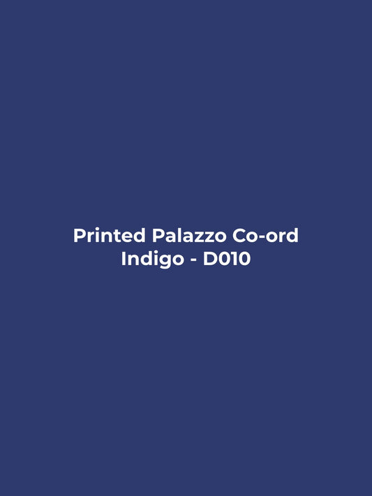 Printed Palazzo Co-ord - Indigo