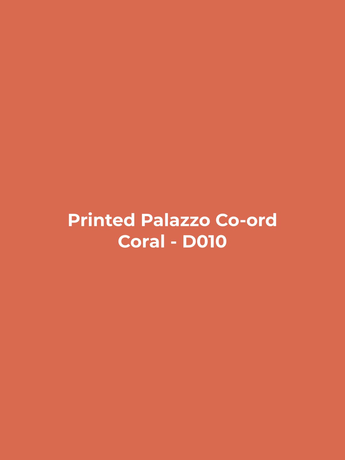 Printed Palazzo Co-ord - Coral