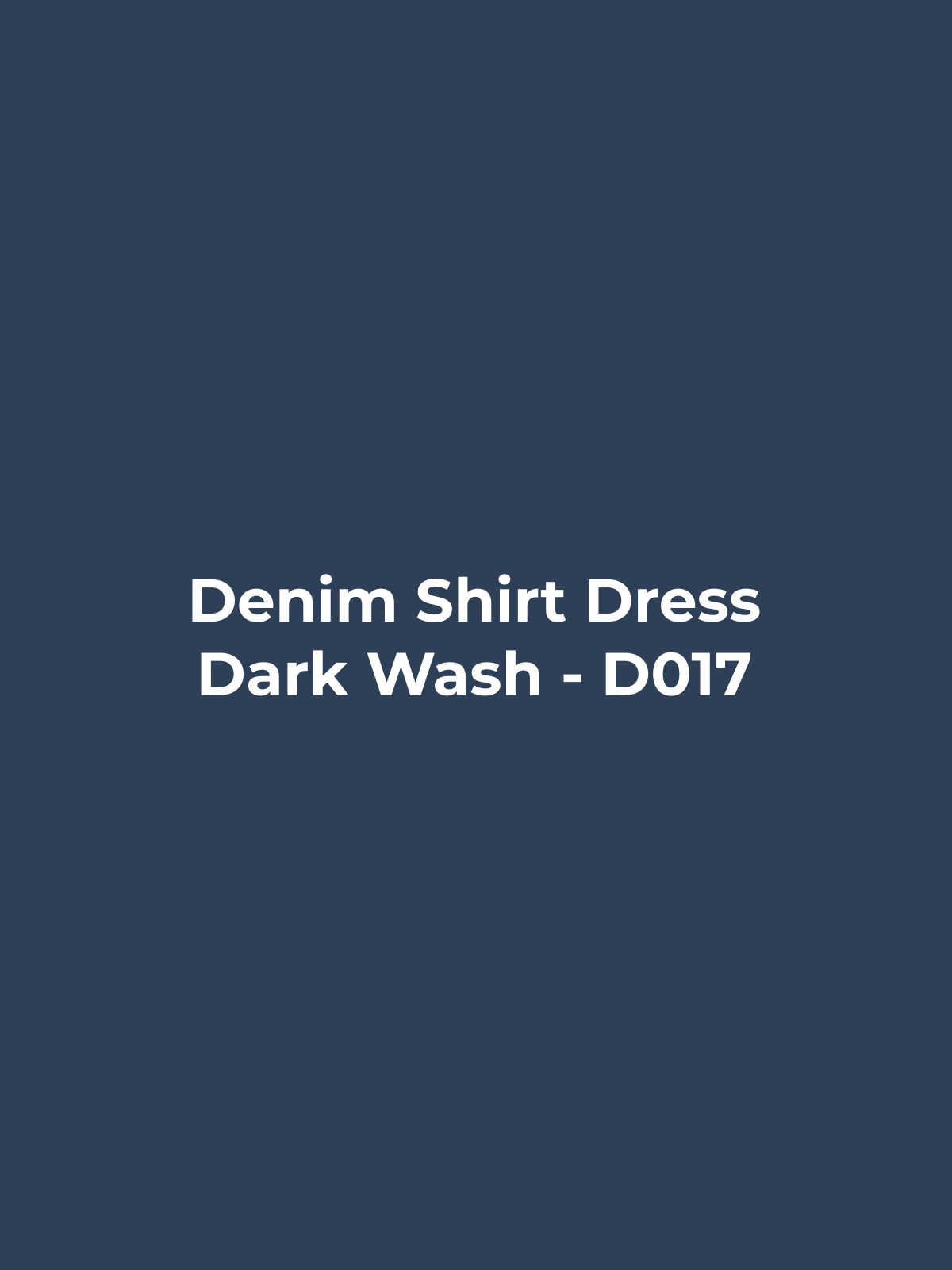 Denim Shirt Dress - Dark Wash