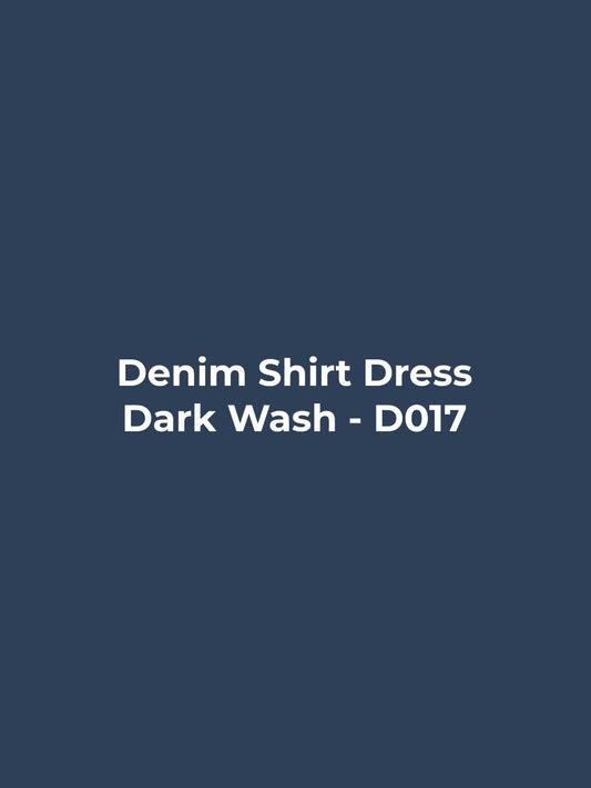 Denim Shirt Dress - Dark Wash