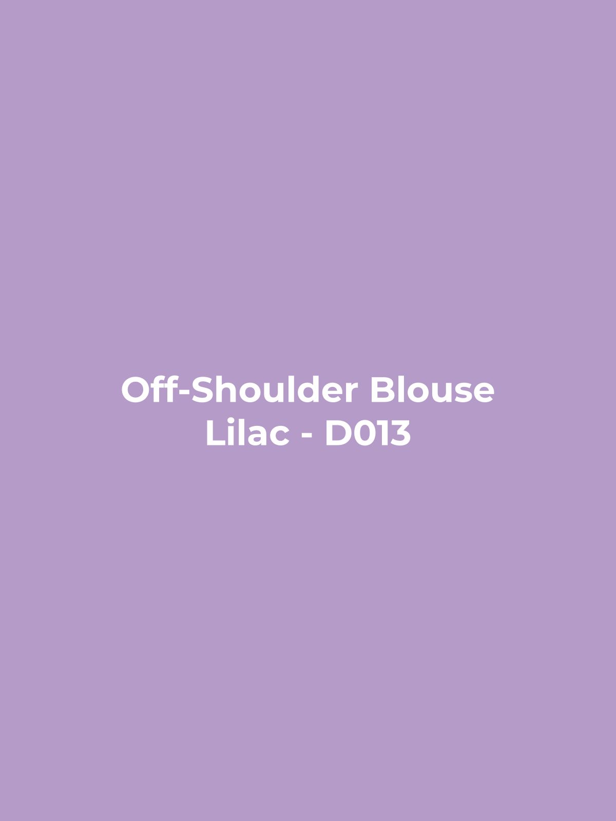 Off-Shoulder Blouse - Lilac