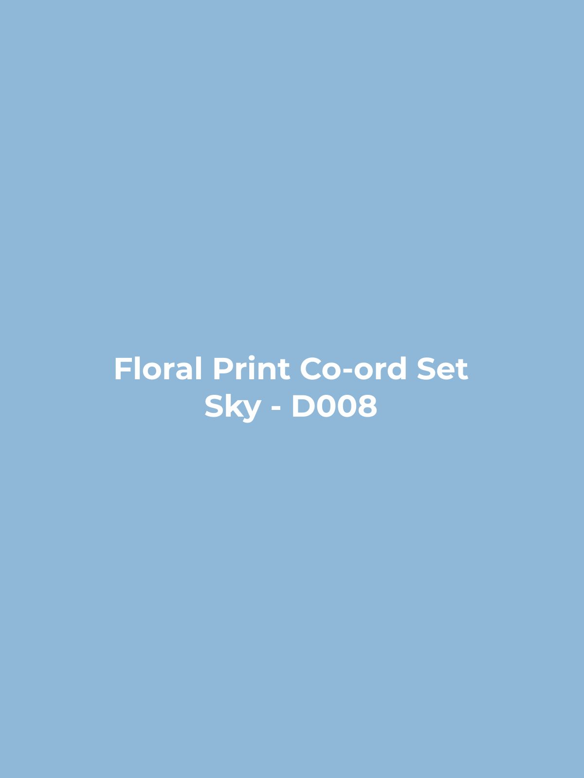 Floral Print Co-ord Set - Sky