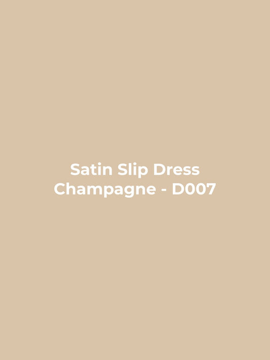 Satin Slip Dress - Champagne