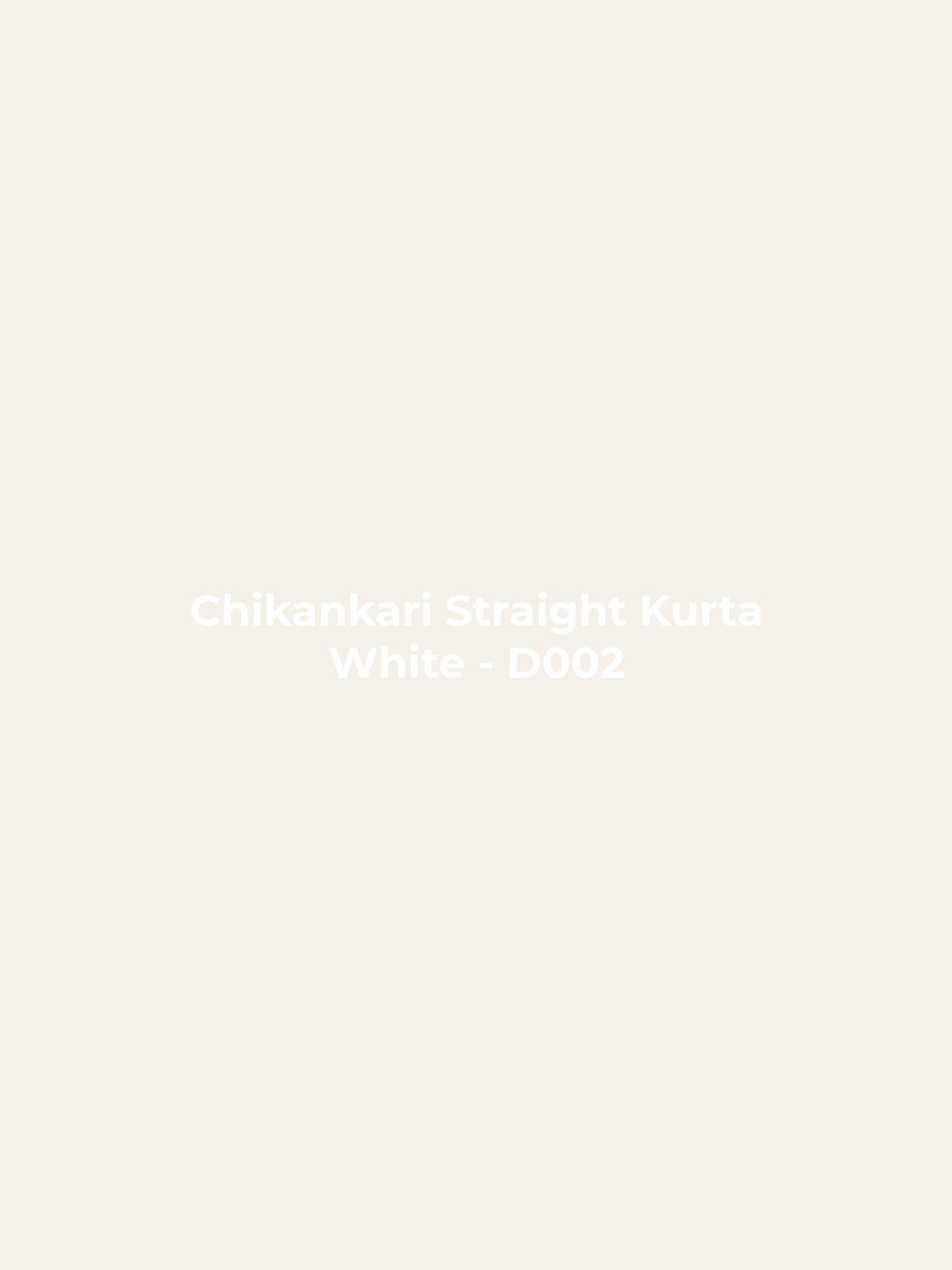 Chikankari Straight Kurta - White