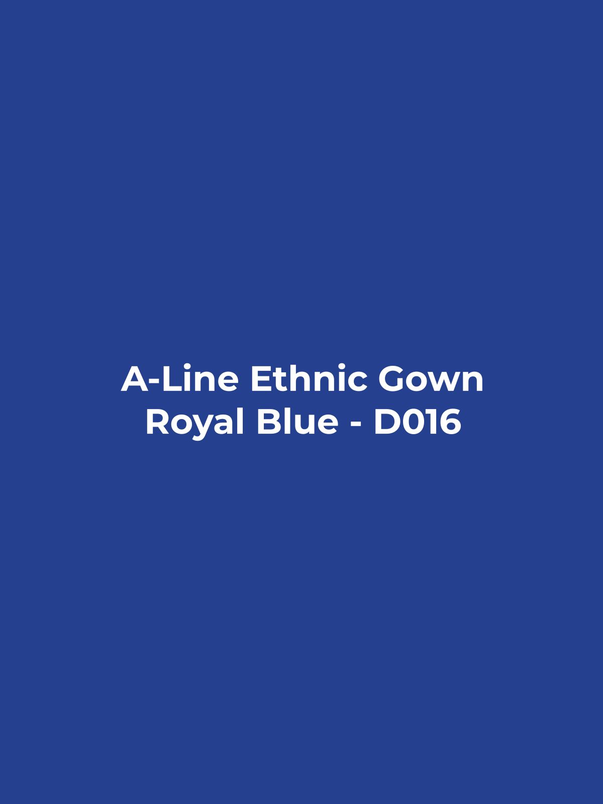 A-Line Ethnic Gown - Royal Blue