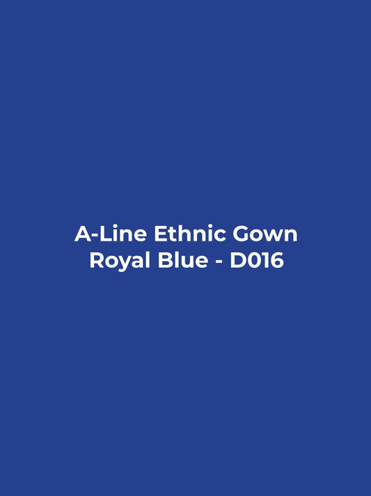 A-Line Ethnic Gown - Royal Blue