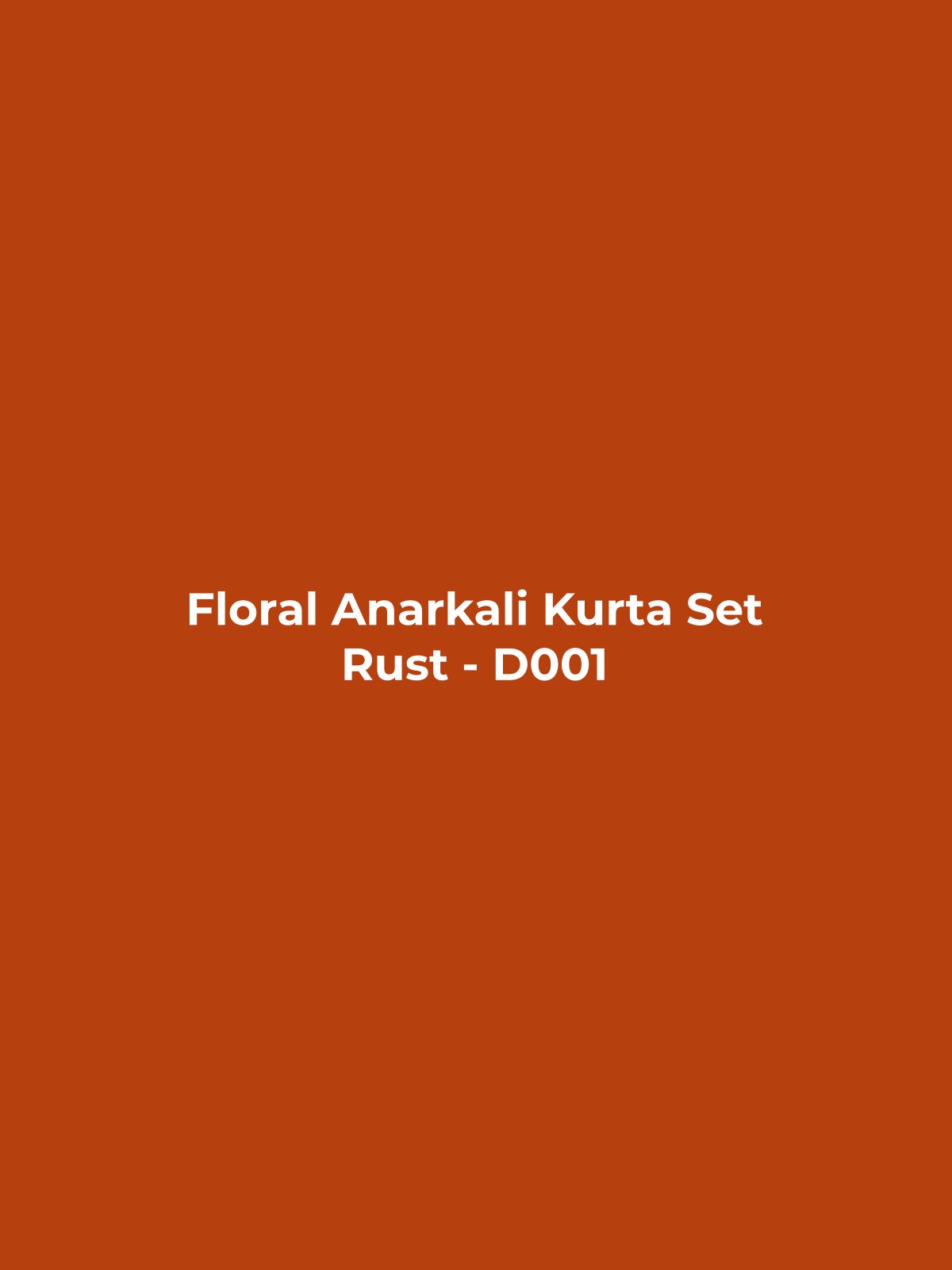 Floral Anarkali Kurta Set - Rust