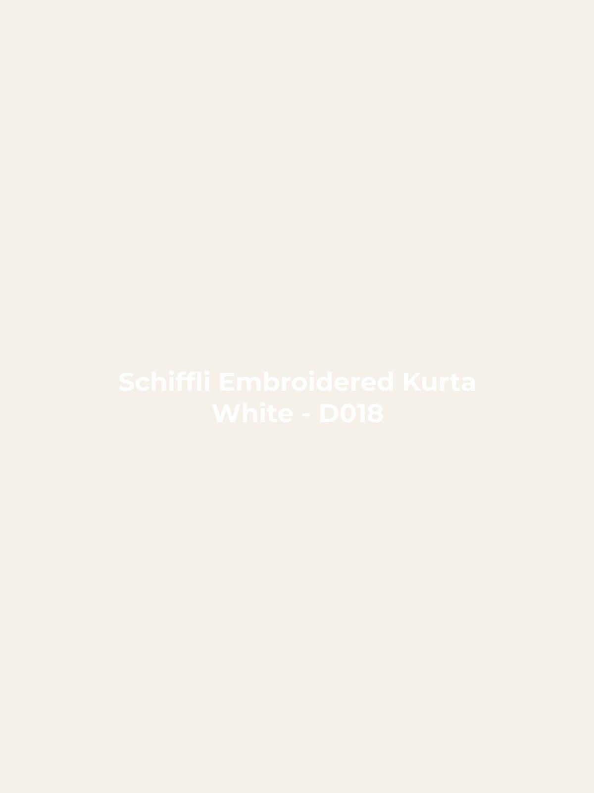 Schiffli Embroidered Kurta - White