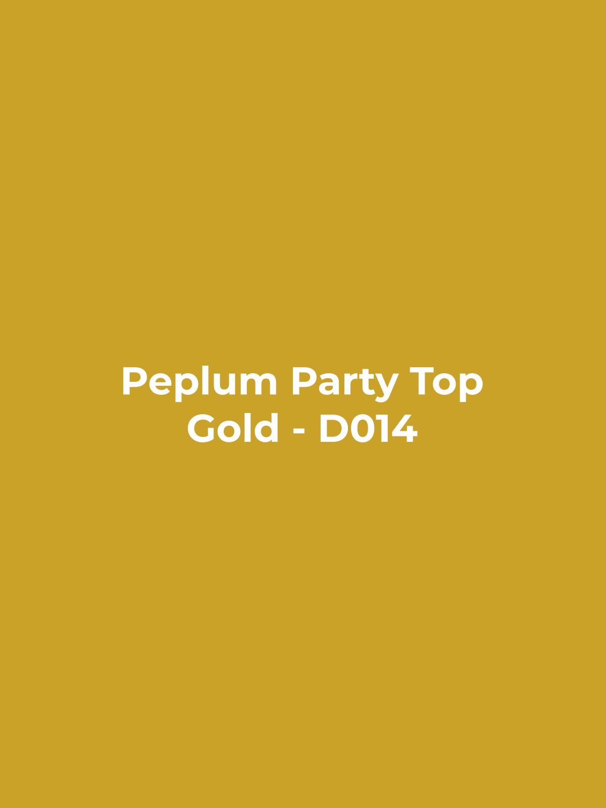 Peplum Party Top - Gold