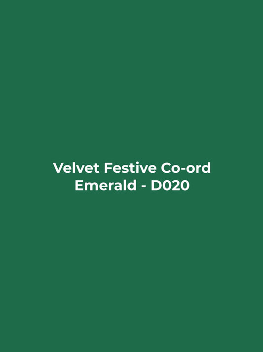 Velvet Festive Co-ord - Emerald
