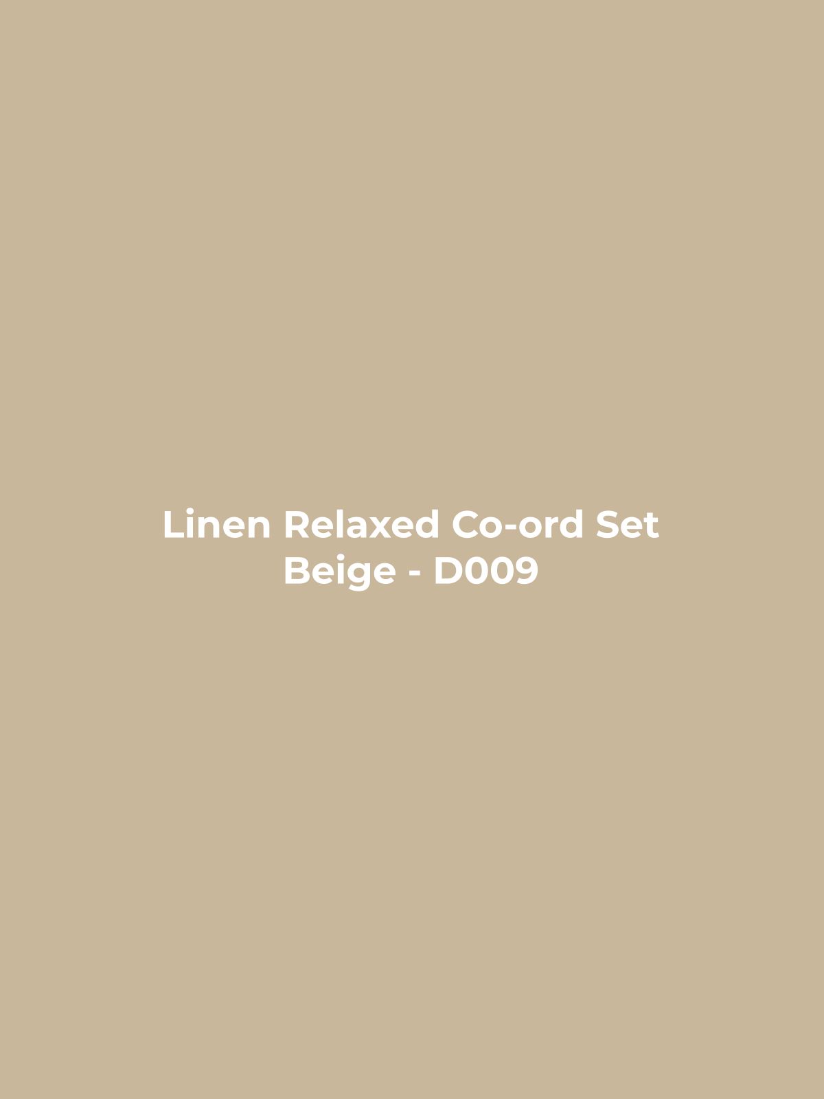 Linen Relaxed Co-ord Set - Beige