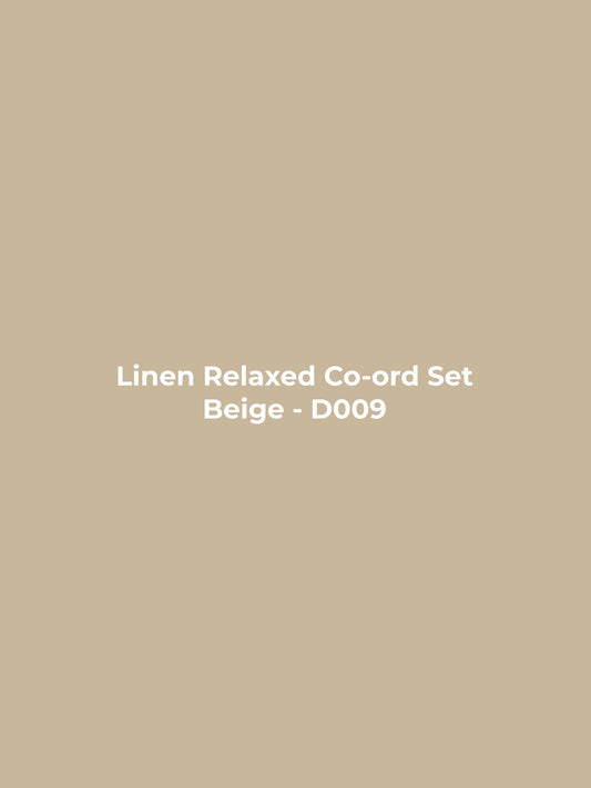 Linen Relaxed Co-ord Set - Beige