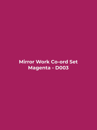 Mirror Work Co-ord Set - Magenta