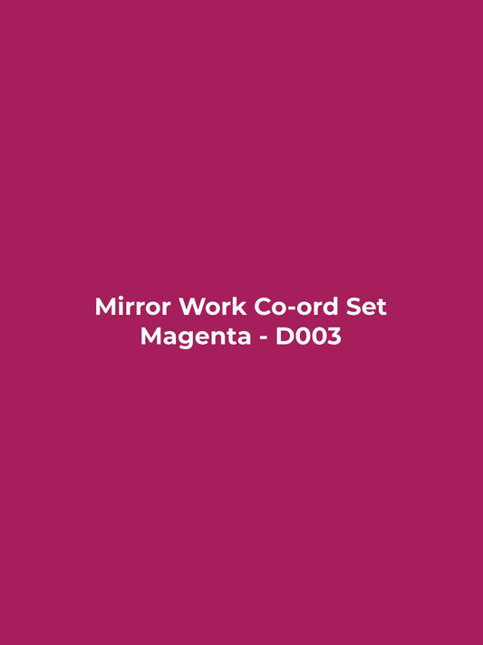 Mirror Work Co-ord Set - Magenta