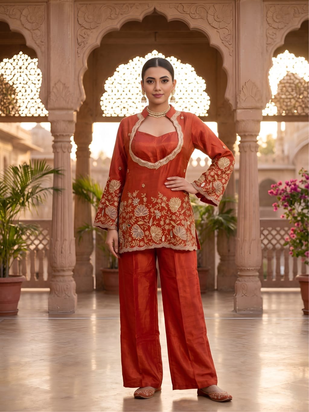 Rust 2 Piece Co-ord Set - House of Patakha