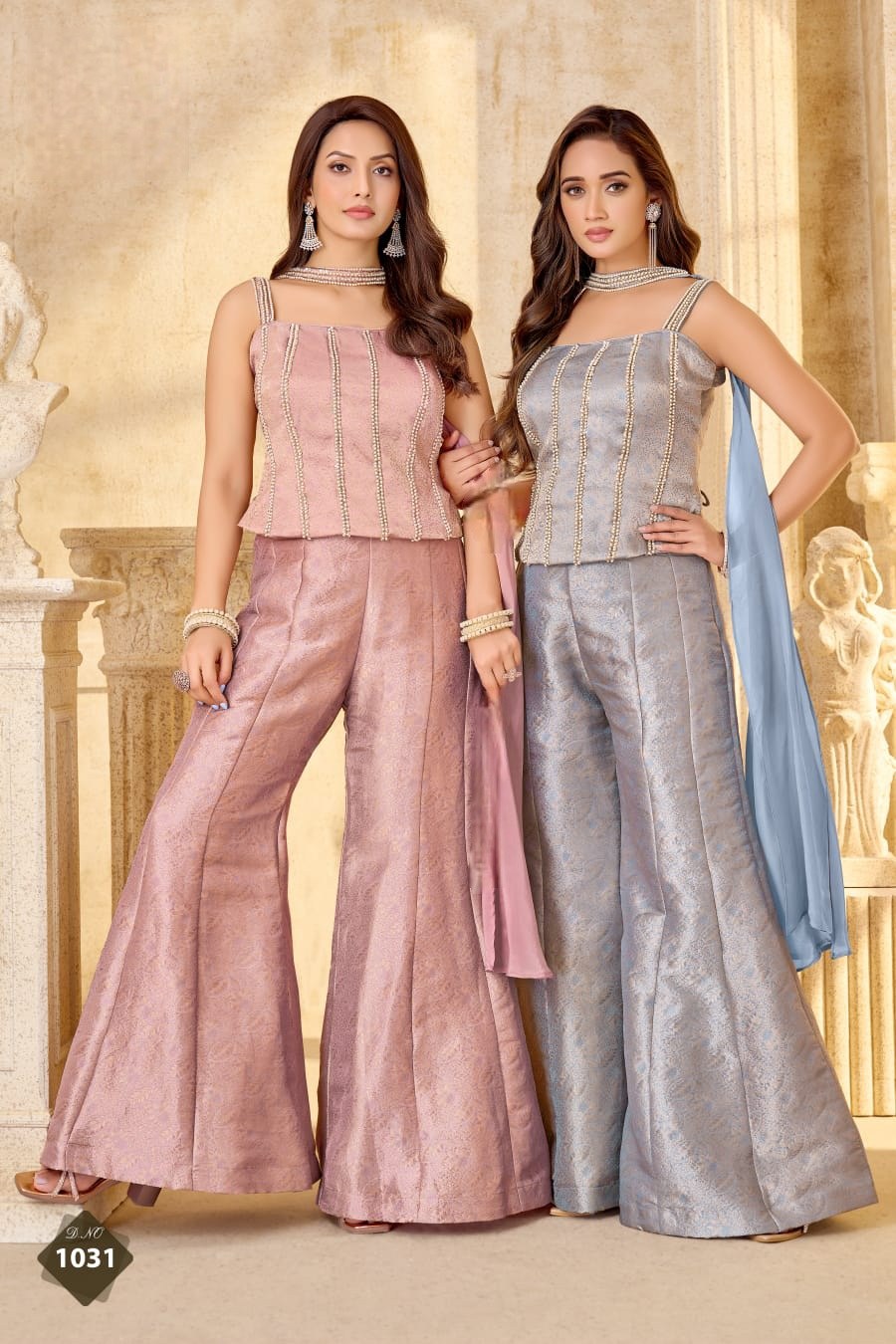 Sky Corset Palazzo Set