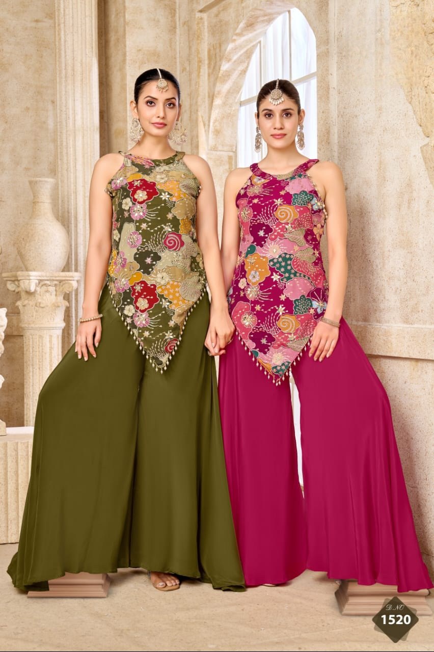 Green V-Neck Set
